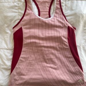 Adidas Two-Tone Pink and Burgundy Tank Top